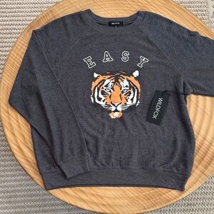 Wildfox Women’s 'Easy' Tiger Graphic Crewneck Sweatshirt - Super Soft